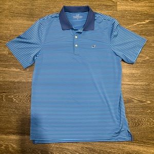 Vineyard Vines Blue/Navy Striped Polo Shirt